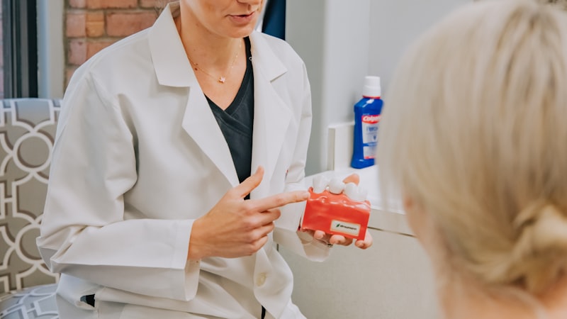 Talking through a treatment plan with a patient